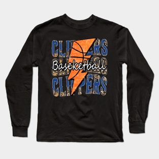 Graphic Basketball Clippers Proud Name Vintage Long Sleeve T-Shirt